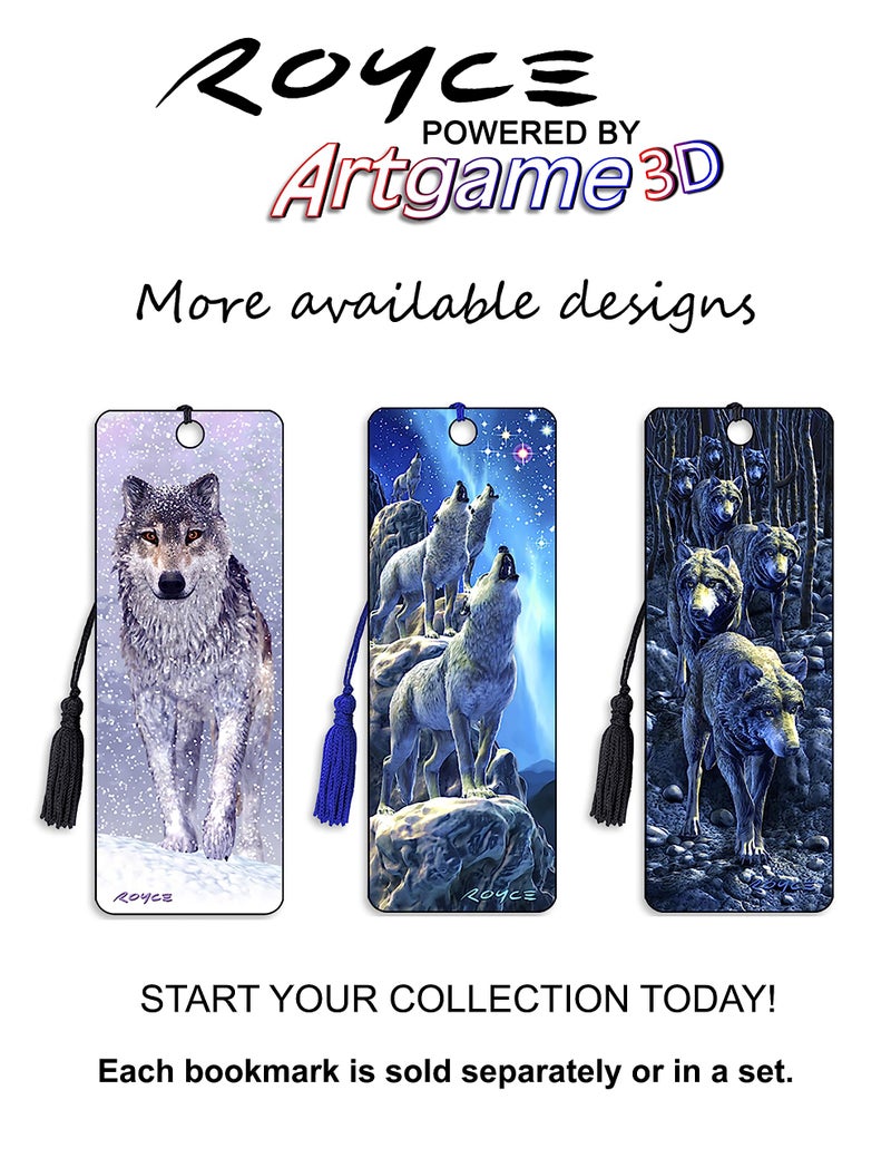 Artgame 3D Bookmark - Snow Wolf - Cheatwell Games - Image 2