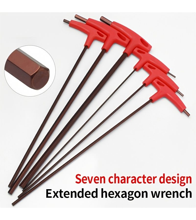 S2 Steel L Shaped Hex Key Wrench 4mm Double Ended Manual Flat Head - Image 3