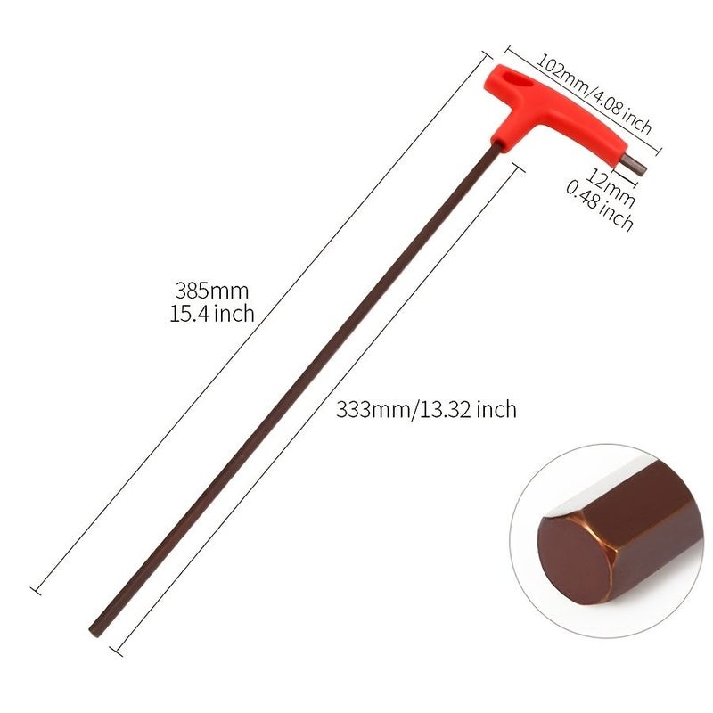 S2 Steel L Shaped Hex Key Wrench 4mm Double Ended Manual Flat Head - Image 2