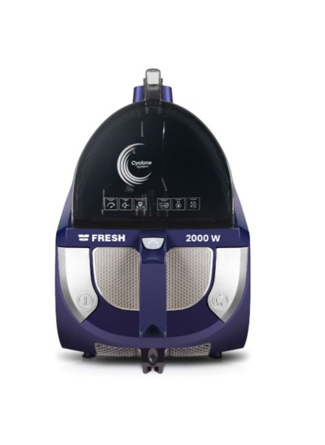 Fresh Canister Vacuum Matrix Bagless Cleaner, 2000 Watt, Navy  - Image 1