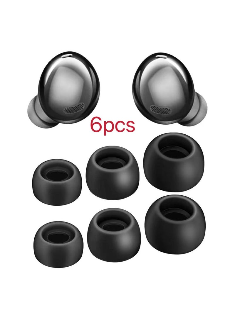 6PCS Replacement Eartips for Samsung Galaxy Buds Pro Headphones Silicone Earbuds Ear Tips Buds Set Fit in Case  - Image 1