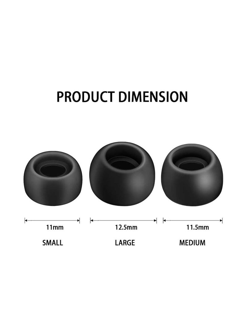 6PCS Replacement Eartips for Samsung Galaxy Buds Pro Headphones Silicone Earbuds Ear Tips Buds Set Fit in Case  - Image 2