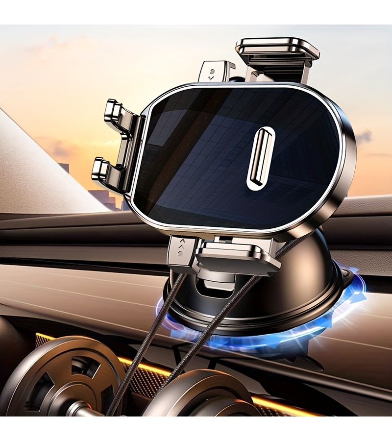 Vacuum Suction Cup Car Phone Mount 360 Degree Rotating Adjustable Horizontal And Vertical Positioning Strong Holder For All Smartphones Black - Image 4