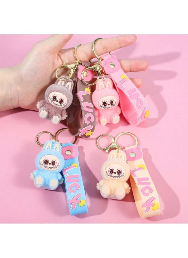 LABUBU Labubu Keychain for Women and Girls â Cute Mini Cartoon Monster Pendant, Creative Animal Keyring for Car Keys, Bags, Backpacks â Fun Gift for Friends, Kids, and Collectors  - Image 2