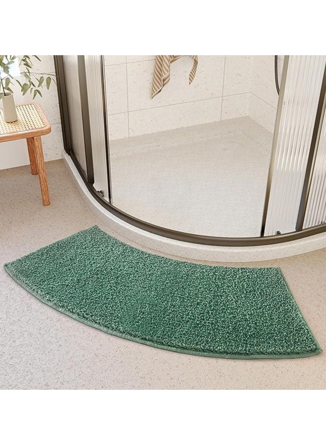 TYCOM Bath Mat, Super Absorbent Bathtub Mat with Non-Slip, Anti-Slip Bathroom Floor Mats and Quick Dry Bath Rug, Thickened,Soft, Easier Clean Carpet (40 x 100 cm Curved)