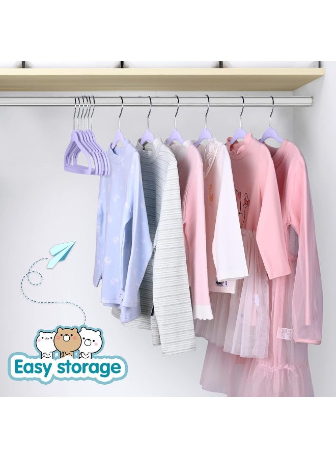 Red Dot Gift Red Dot Gift Pack of 50 Velvet Kids Hangers - Premium Childrens Hangers 14 Inch for Closet, Ultra Thin Cute Hangers Kids Clothes Hanger, Non Slip Kids Felt Hangers for Kids Clothes - Image 5