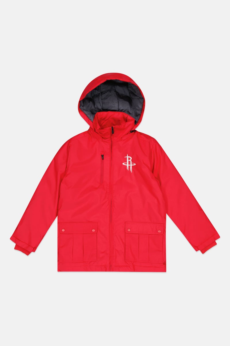 NBA Kids Boy Sportswear Fit Embroidered Logo Jacket, Red  - Image 1