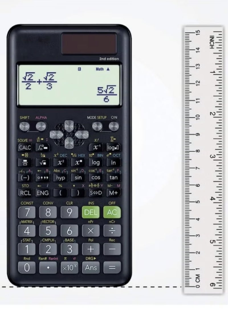 الآلة الحاسبة العلمية Fx-991Es Plus الإصدار الثاني باللون الأسود - Image 4