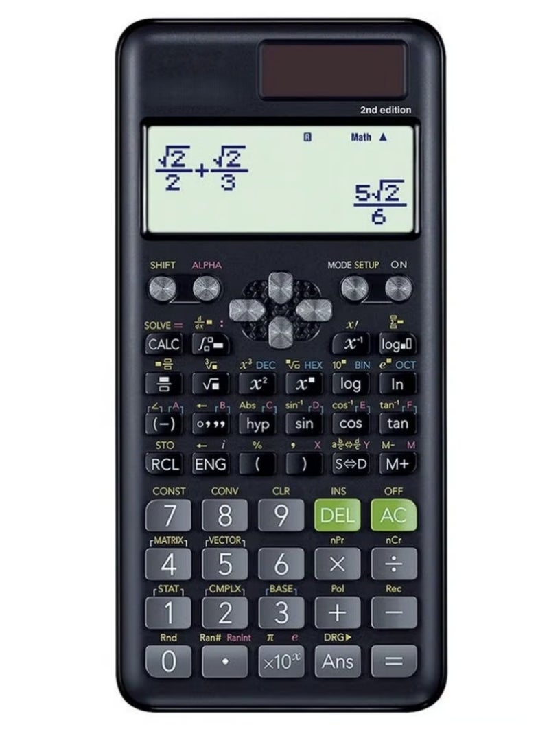 الآلة الحاسبة العلمية Fx-991Es Plus الإصدار الثاني باللون الأسود - Image 1