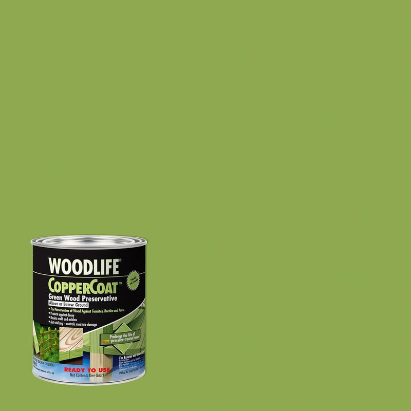 Rust-Oleum Woodlife CopperCoat Green Wood Preservative - Insecticidal Treatment for Termites, Beetles, and Ants - 1 Quart - Image 2