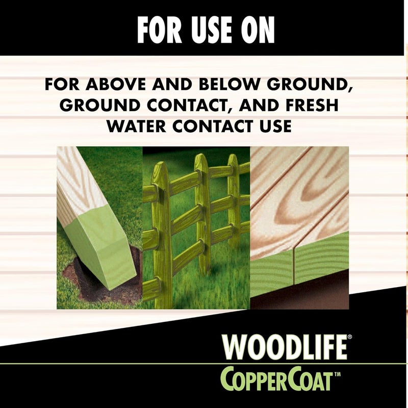 Rust-Oleum Woodlife CopperCoat Green Wood Preservative - Insecticidal Treatment for Termites, Beetles, and Ants - 1 Quart - Image 5