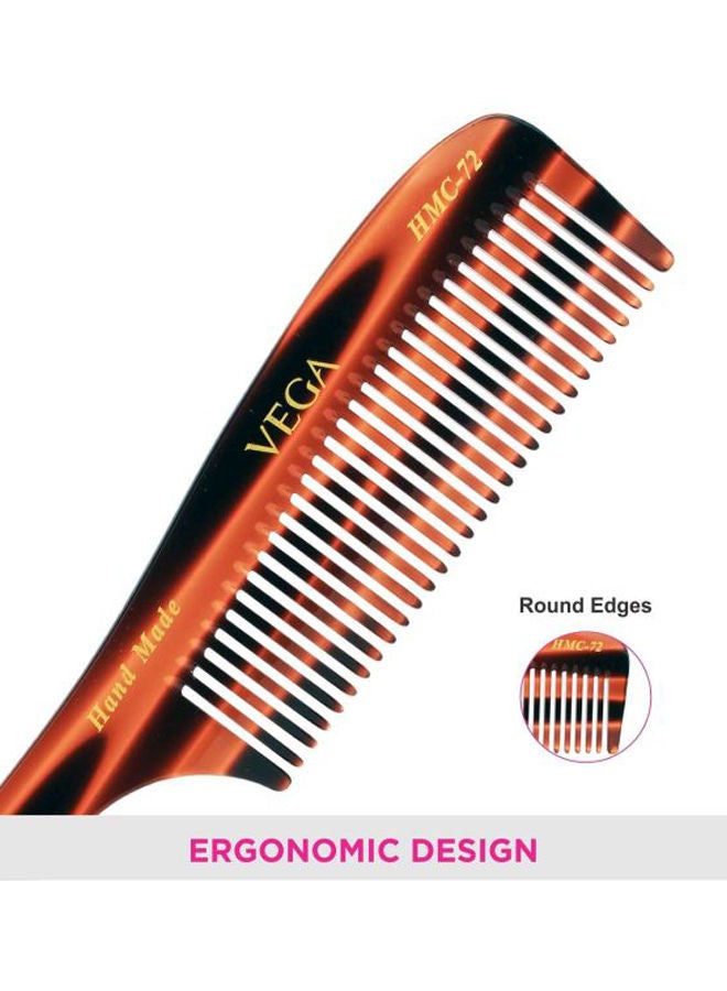 NIBEMINENT Tortoise Shell Grooming Comb Red/Black 12.5x6cm - Image 5