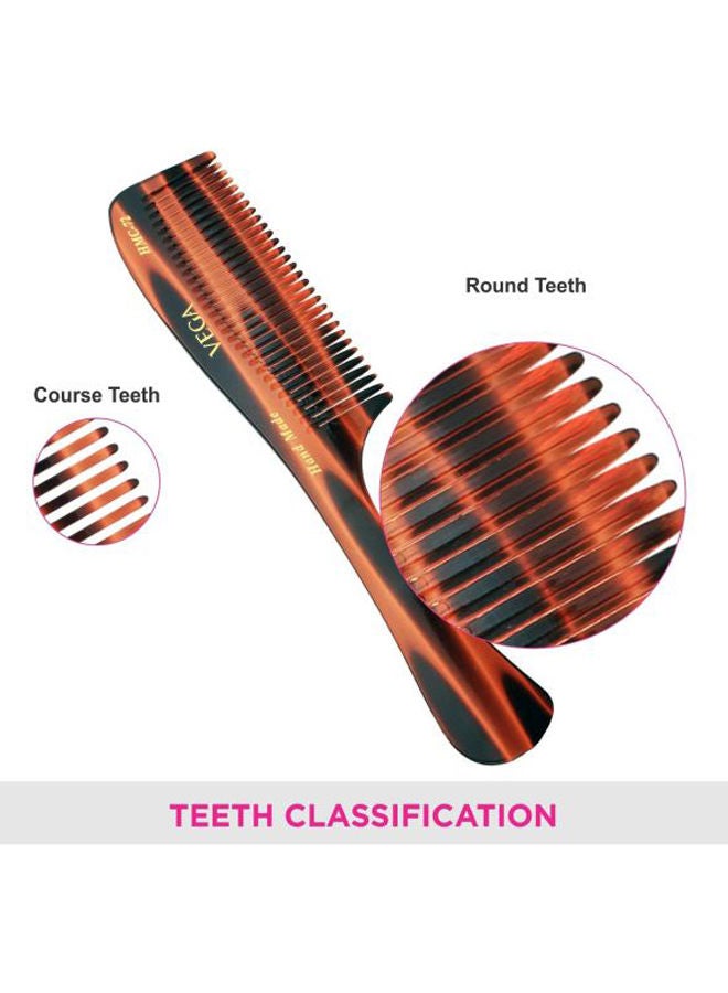 NIBEMINENT Tortoise Shell Grooming Comb Red/Black 12.5x6cm - Image 4