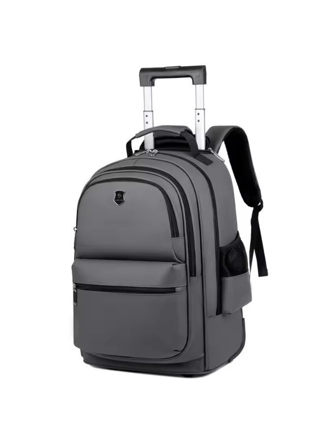 Rolling Travel Backpack with Retractable Handle â€“ 18 Inch Wheeled Business & School Laptop Bag for Men and Women, Multi-Compartment, Waterproof & Convertible Design - Image 1