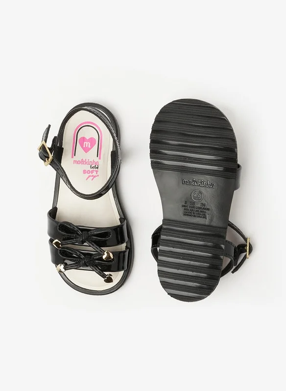 MOLEKINHA MOLEKINHA Sandals with Back strap For Girls, Black