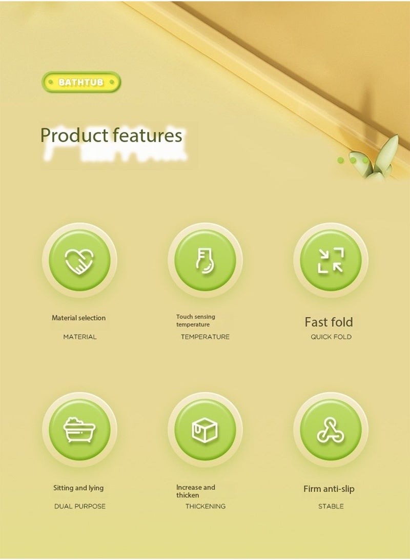 ليموس حوض استحمام للأطفال مزود بميزان حرارة وفتحة تصريف للأطفال حديثي الولادة حتى عمر 37 شهرًا - Image 3