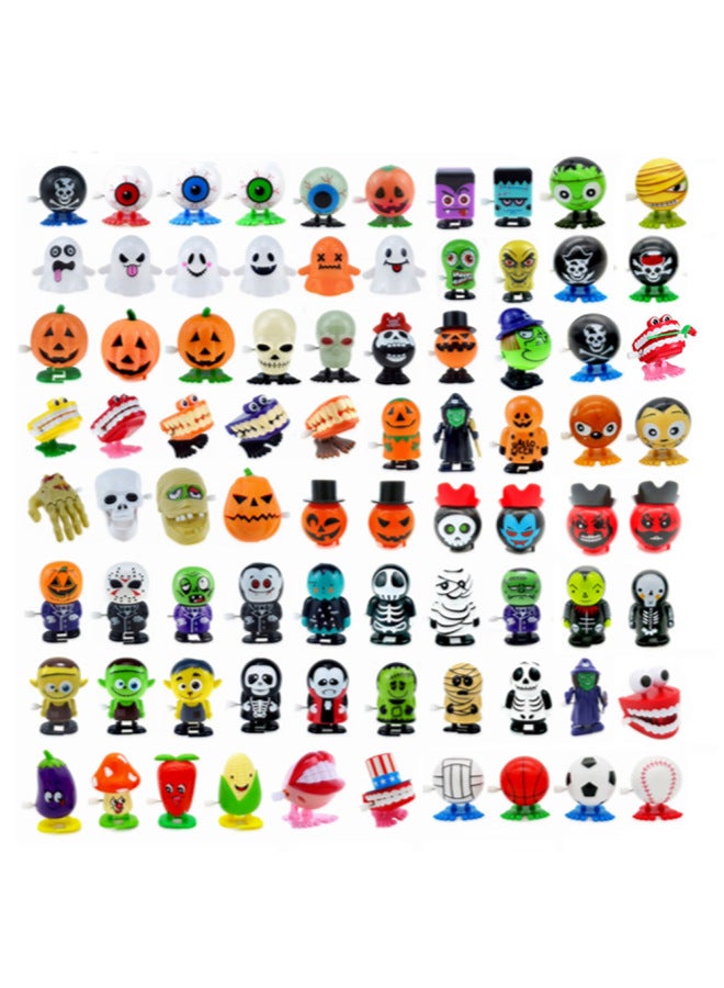 Chain Coil Toy Ghost Vampire Skull Ghost Tooth Pumpkin Halloween Small Toy Decoration Ghost Festival-Color:Jumping Ghost Teeth Top Hat - Image 5