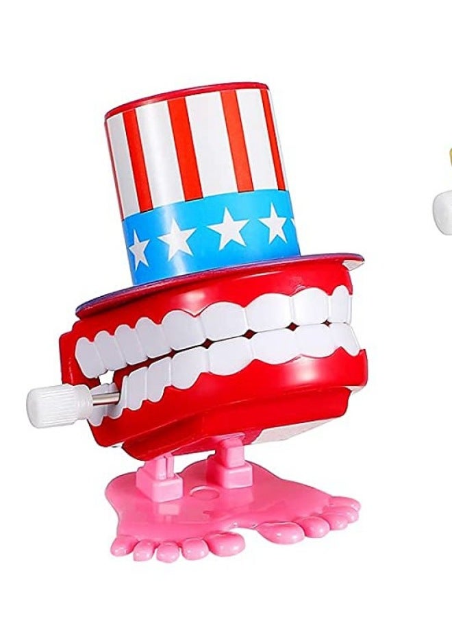 Chain Coil Toy Ghost Vampire Skull Ghost Tooth Pumpkin Halloween Small Toy Decoration Ghost Festival-Color:Jumping Ghost Teeth Top Hat - Image 1