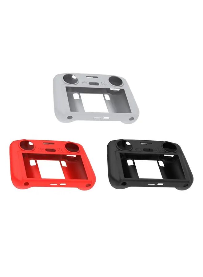Red Silicone Protective Cover for DJI Mini 4 Pro Air 3 RC with Screen Shockproof Non Slip - Image 1