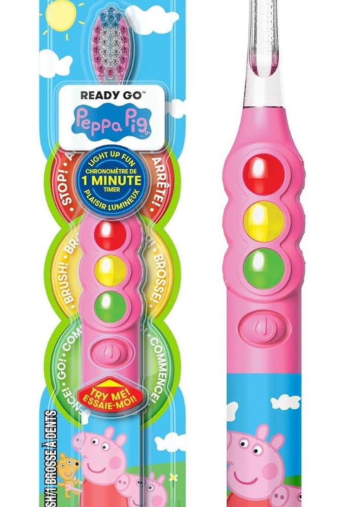Firefly Ready Go Brush Peppa Pig Light Up Timer Toothbrush with Premium Soft Bristles - Image 1