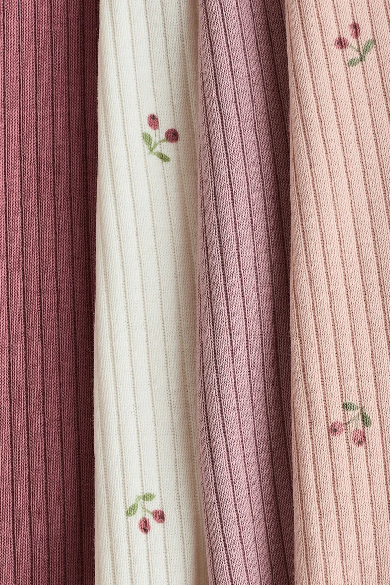 H&M 4-pack ribbed cotton trousers