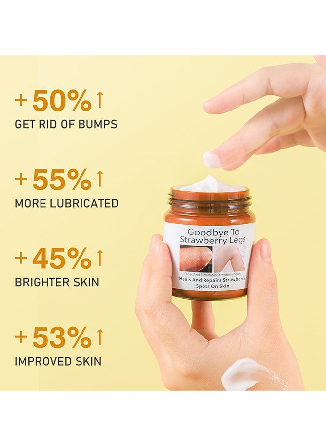 MOOYAM Strawberry Legs Treatment For Women Rough Bumpy Body Cream Lotion For Dry Skin Strawberry Skin Remover Keratosis Pilaris Treatment Moisturizing Cream Body Moisturizer For Spots Brightening Dry  - Image 5