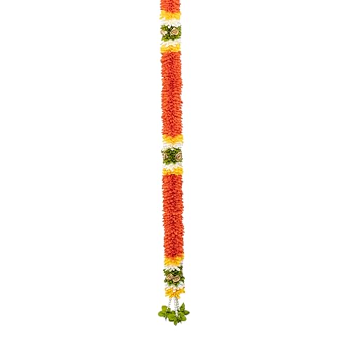 Daedal crafters Mini Thoma Doorway Flower Toran for Main Door Entrance, Reusable Thoran for Mandir & Living Room Décor, Bandarwal for Festival Decoration, Flower Hanging for Home Décor (42x60 inch) - Image 5