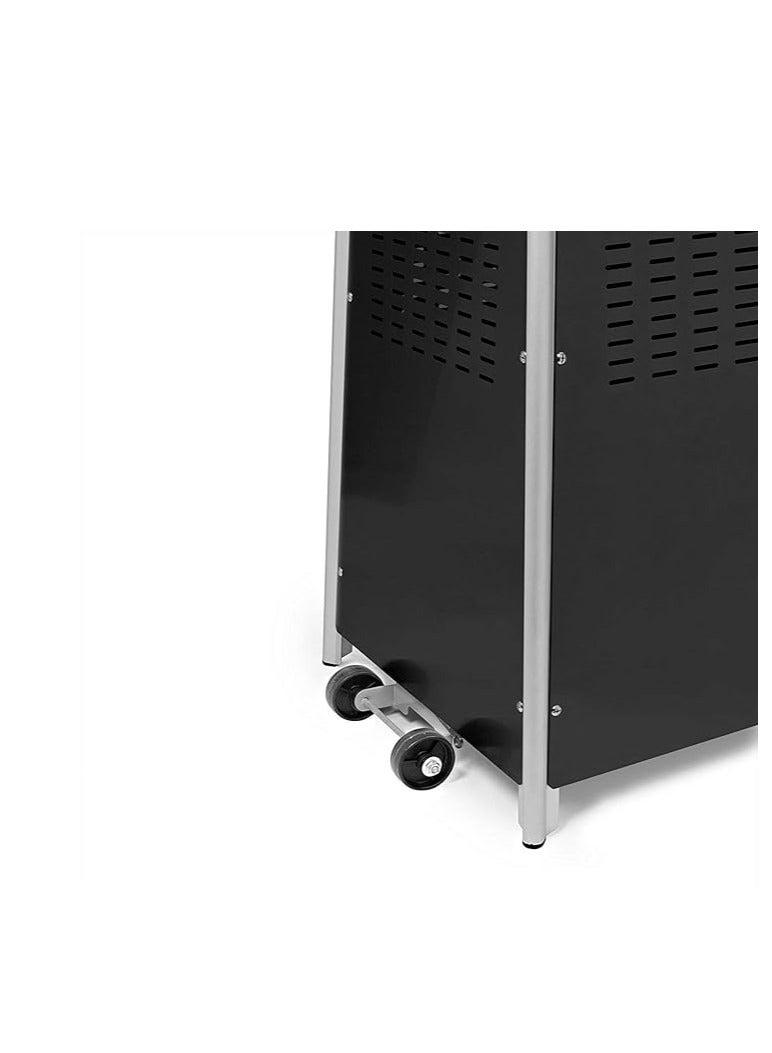 Outdoor Patio Gas Heater  13KW Pyramid Flame Heater  Quartz Glass Tube Real Flame Display  Adjustable Heat | With Wheels Ideal for Garden, Terrace & Camping - Image 5