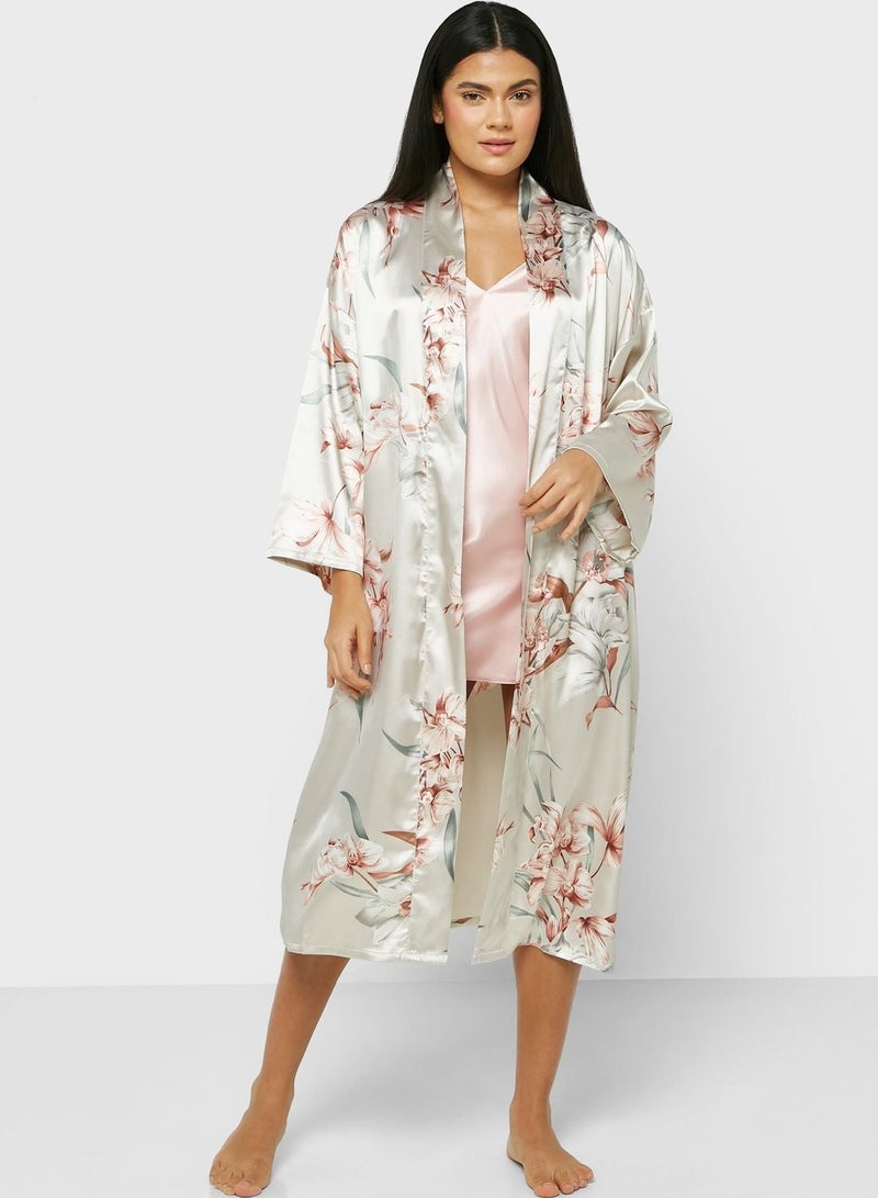 NIBEMINENT Printed Night Robe  - Image 2