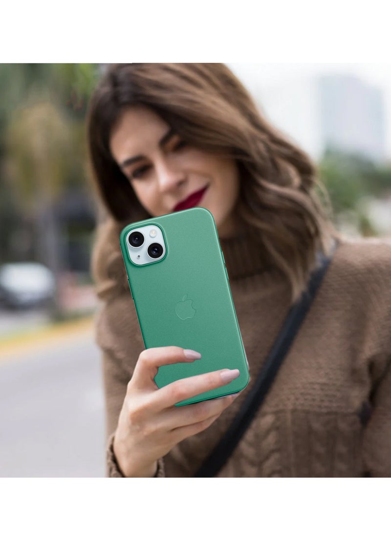 Wtech - Soft Liquid Silicone Case Cover With MagSafe For Apple iPhone 15 Plus 2023 Spring Green - Image 1