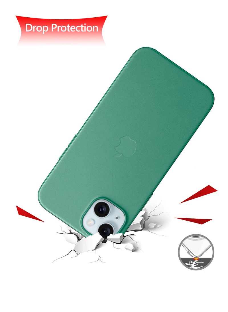 Wtech - Soft Liquid Silicone Case Cover With MagSafe For Apple iPhone 15 Plus 2023 Spring Green - Image 1