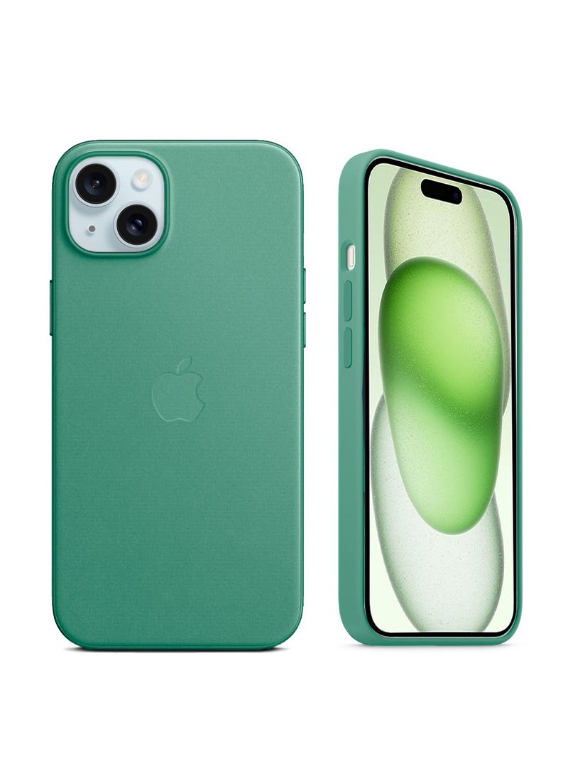 Wtech - Soft Liquid Silicone Case Cover With MagSafe For Apple iPhone 15 Plus 2023 Spring Green - Image 1