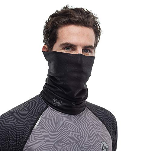 BUFF CoolNet UV Neck Gaiter – Solid Colors, UPF 50 Sun Protection, Breathable Cooling Face Mask & Headwear, 12+ Ways to Wear, Quick Dry, Polygiene & HeiQ Fresh Tech, Recycled Polyester, Black, Adult Size - Image 2