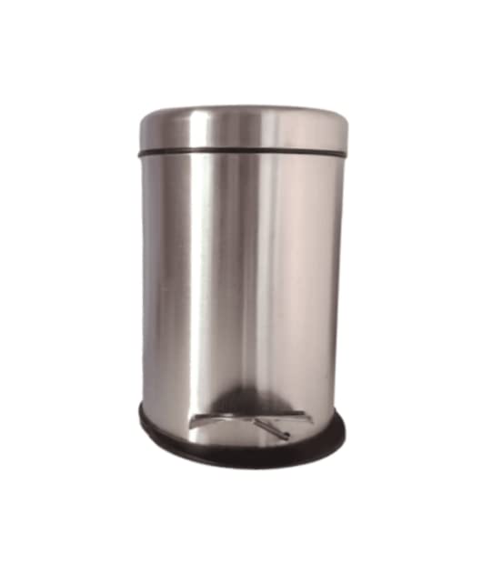 Ak International Stainless Steel Dustbin for BathroomSteel Pedal Dustbin 7 X 11 5LCar DustbinWaste BinOffice Dustbin with Lid Bucketoffice and home or otudoor and indoor uses  - Image 3