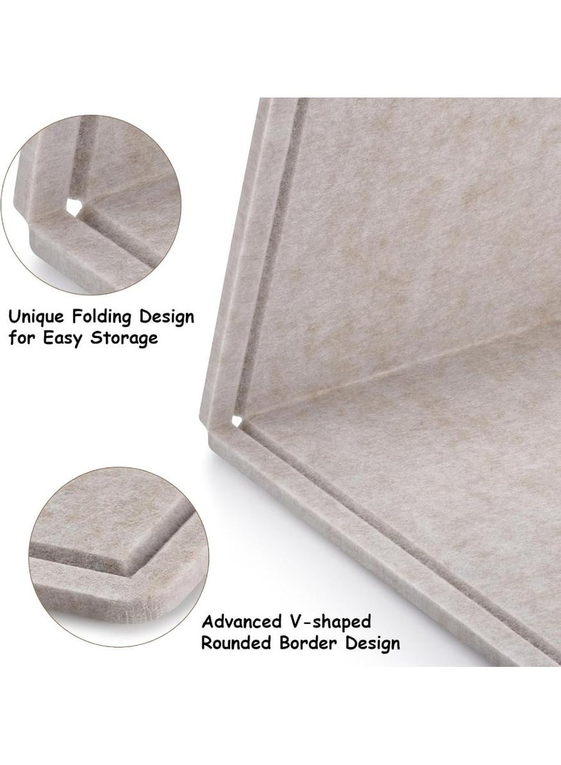 PAPERSAY Bulletin Board, Collapsible Large Felt Bulletin Board, Photo Wall, 60 x 120cm Wall Decoration Pin Board, Collapsible Photo Board Bulletin Board, Self-Adhesive Sight Board Mood Board with Rose Nails in a Box/Pattern (Light Khaki) - Image 4