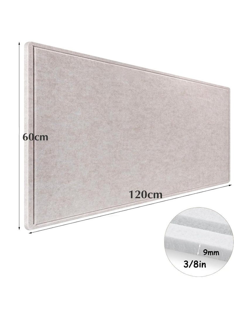 PAPERSAY Bulletin Board, Collapsible Large Felt Bulletin Board, Photo Wall, 60 x 120cm Wall Decoration Pin Board, Collapsible Photo Board Bulletin Board, Self-Adhesive Sight Board Mood Board with Rose Nails in a Box/Pattern (Light Khaki) - Image 2