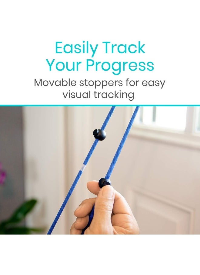 VIVE - Vive Shoulder Pulley Over Door Rehab Exerciser For Rotator Cuff Rehab Arm Rehabilitation Exercise System For Frozen Shoulder Physical Therapy Flexibility Stretching Strengthener Range Of Motion Blue - Image 1