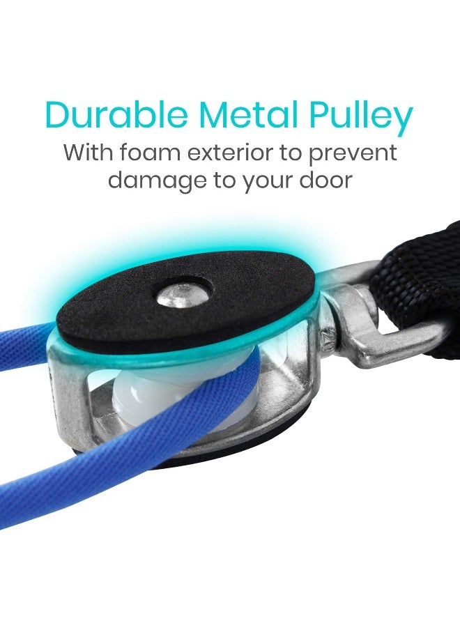 VIVE - Vive Shoulder Pulley Over Door Rehab Exerciser For Rotator Cuff Rehab Arm Rehabilitation Exercise System For Frozen Shoulder Physical Therapy Flexibility Stretching Strengthener Range Of Motion Blue - Image 1