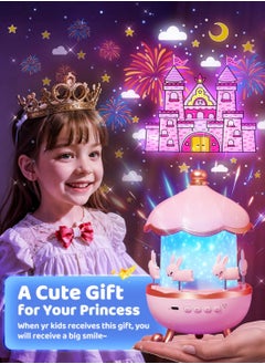 JAJEEK Star Projector for Kids – 21 Colors + 15 Movies + 360° Rotating Night Light with 10 Lullabies, Rechargeable Projector with Remote Control, Perfect Birthday Gift for Girls Ages 2-9, Kids Room Decor  - Image 2