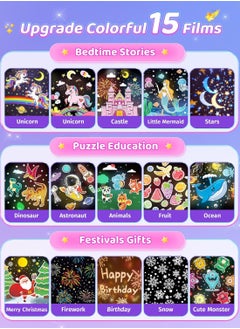 JAJEEK Star Projector for Kids – 21 Colors + 15 Movies + 360° Rotating Night Light with 10 Lullabies, Rechargeable Projector with Remote Control, Perfect Birthday Gift for Girls Ages 2-9, Kids Room Decor  - Image 3