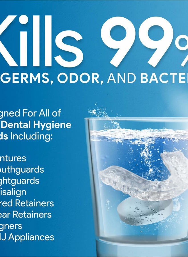 Dental Duty 120 units Overnight Retainer & Denture Cleaning Tablets- Extra Strength, Best Cleaner Removes Bad Odor, Plaque, Stains from Retainers, Night Guards, Mouth Guard, & Dental Appliances. - Image 3