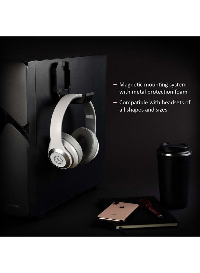 Enermax Magnetic Mounting Headset Holder with Metal Protection Foam, Provides up to 1 kg/2.2 lbs, Compatible with Computer/Gaming Headsets, Headphone of all Shapes and Sizes, EHB001 - Image 4