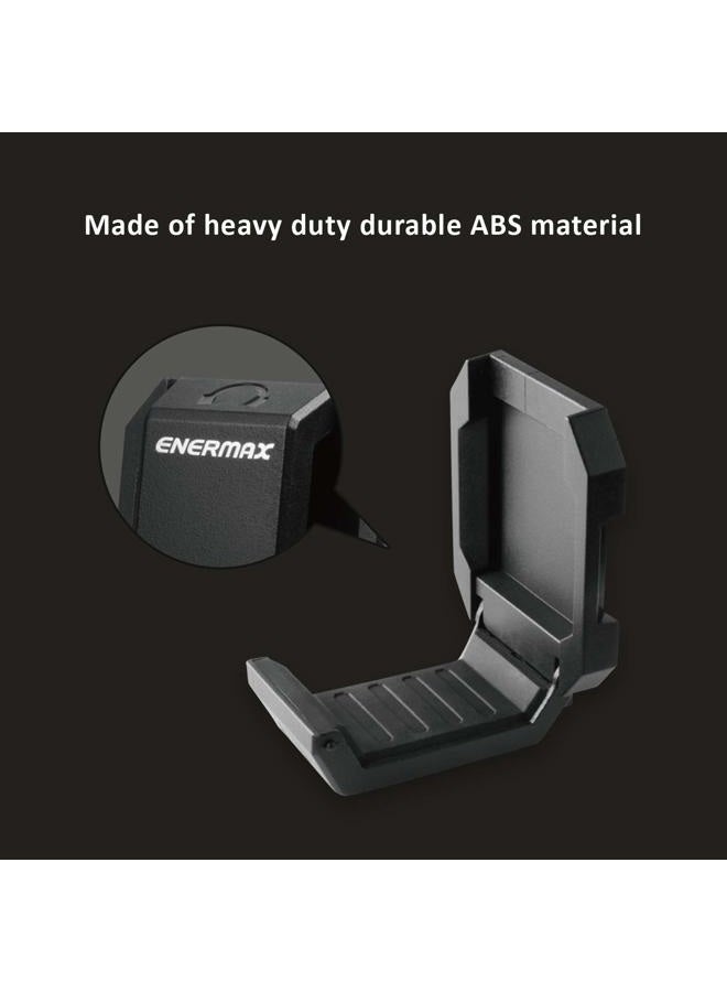 Enermax Magnetic Mounting Headset Holder with Metal Protection Foam, Provides up to 1 kg/2.2 lbs, Compatible with Computer/Gaming Headsets, Headphone of all Shapes and Sizes, EHB001 - Image 2
