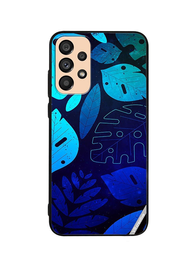 VR CREATIVE Protective Case Cover For Samsung Galaxy A53 5G Blue Tropical Leaves Design Multicolour - Image 1