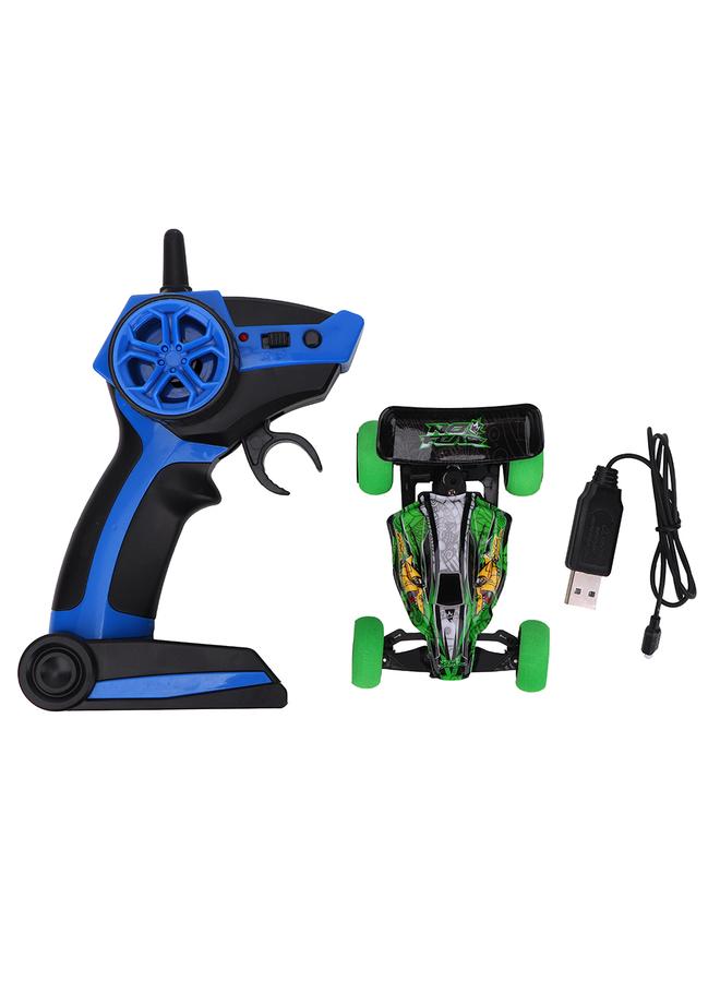 NIBEMINENT 1:32 2.4GHz Fast Speed Absorber Remote Control Wireless RC Car Model Child Kid Toy (Green)  - Image 1