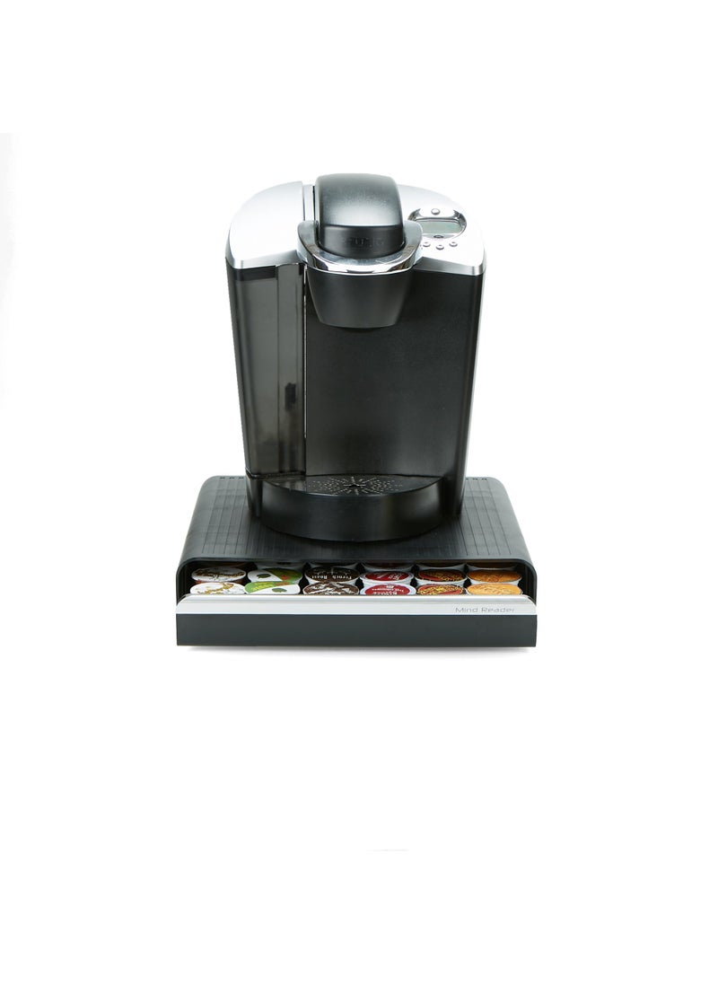 Mind Reader Mind Reader Single Serve Coffee Pod Drawer 36 Pod Capacity Countertop Organizer 1325L x 1275W x 275H Black 