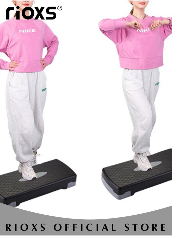 RIOXS Aerobics Steps Pedals Home Gym Exercise Steps Fitness Equipment Workout Platform Adjustable Riser Yoga Steps  - Image 2