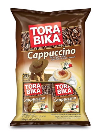 Tora Bika Cappuccino Rich Foam Coffee With Extra Choco Granule 20*25g - pzsku/Z649F70CCB8CA4CCC41EBZ/45/1746290530/c0de6ad7-89ab-4bb4-b827-5108c99ea436