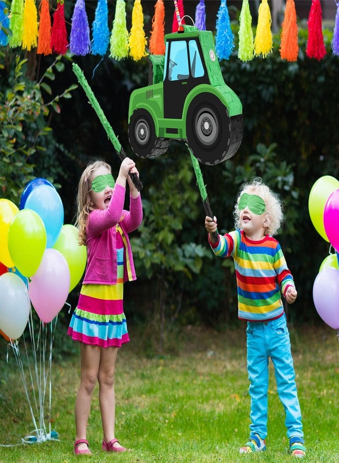 اوريهير بينياتا شاحنة قلابة للبناء من شركة أوريهير مع عصابة للعينين ومضرب، لوازم حفلات البناء، بينياتا جرار وحفار لتزيين أعياد الميلاد (خلاطة أسمنت) (جرار) - Image 5