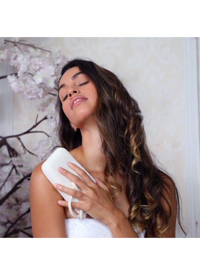 Daily Concepts - Daily Body Scrubber, Soy-Based And Organic Cotton. For The Whole Body. The Bath Sponge Deeply Cleanses The Skin And Creates A Rich Foamy Lather. Exfoliation - Image 1